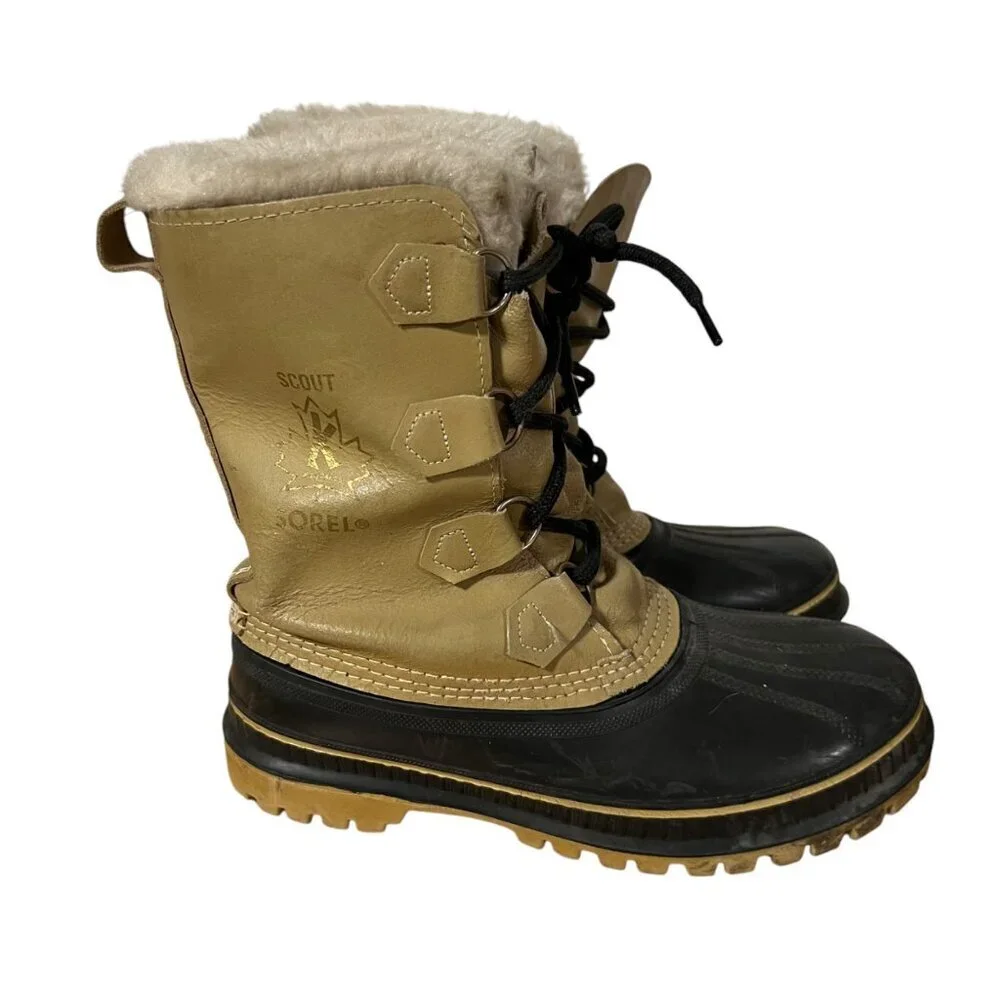 Sorel Kaufman‎ Scout Waterproof Snow Duck Boots With Wool Lining Size 7